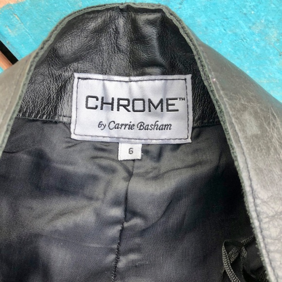 Leather Pants w/ Side Zippers and Laced Fly - Chrome by Carrie Basham - Picture 4 of 8